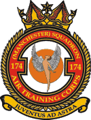 174 (Manchester) Air Training Corps (ATC)/Air Cadets Squadron badge. Click to go to the 174 (Manchester) Air Training Corps (ATC)/Air Cadets homepage