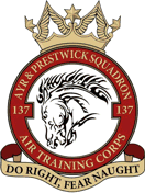 137 (Ayr & Prestwick) Air Cadets Squadron badge 137 (Ayr & Prestwick) Air Cadets Squadron badge