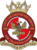 308 (Colchester) Air Cadets Squadron badge 308 (Colchester) Air Cadets Squadron badge