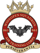 861 (Wideopen) Air Cadets Squadron badge 861 (Wideopen) Air Cadets Squadron badge