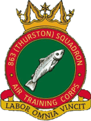 863 (Thurston) Air Cadets Squadron badge 863 (Thurston) Air Cadets Squadron badge