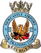 733 (Newcastle Airport) Air Training Corps (ATC)/Air Cadets Squadron badge. Click to go to the 733 (Newcastle Airport) Air Training Corps (ATC)/Air Cadets homepage