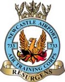 733 (Newcastle Airport) Air Cadets (ATC)/Air Cadets Squadron badge. Click to go to the 733 (Newcastle Airport) Air Cadets (ATC)/Air Cadets homepage